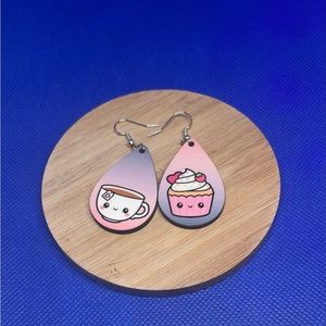 Cupcake and Tea fun Earrings